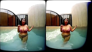 VRpussyVision&period;com - Girl with big tits in the pool